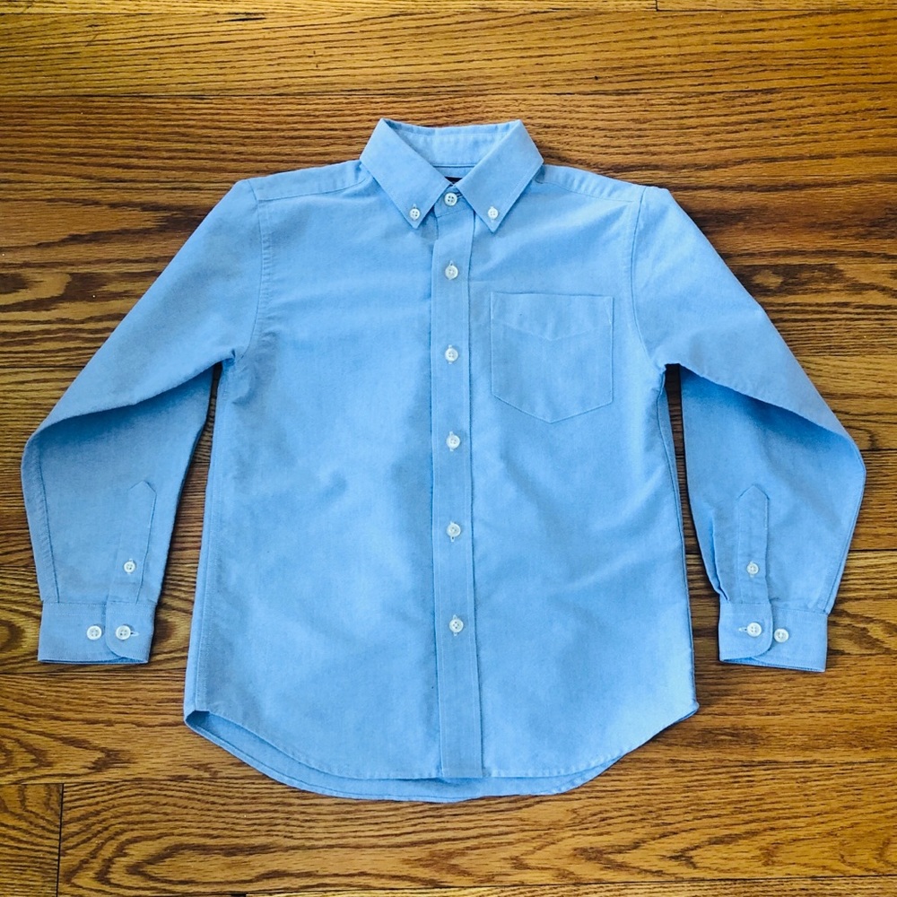 Land’s End Boys Light Blue Button-Down Dress Shirt